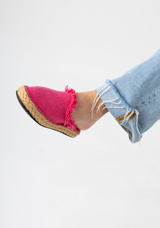 Espadrilles Mules - Fuchsia