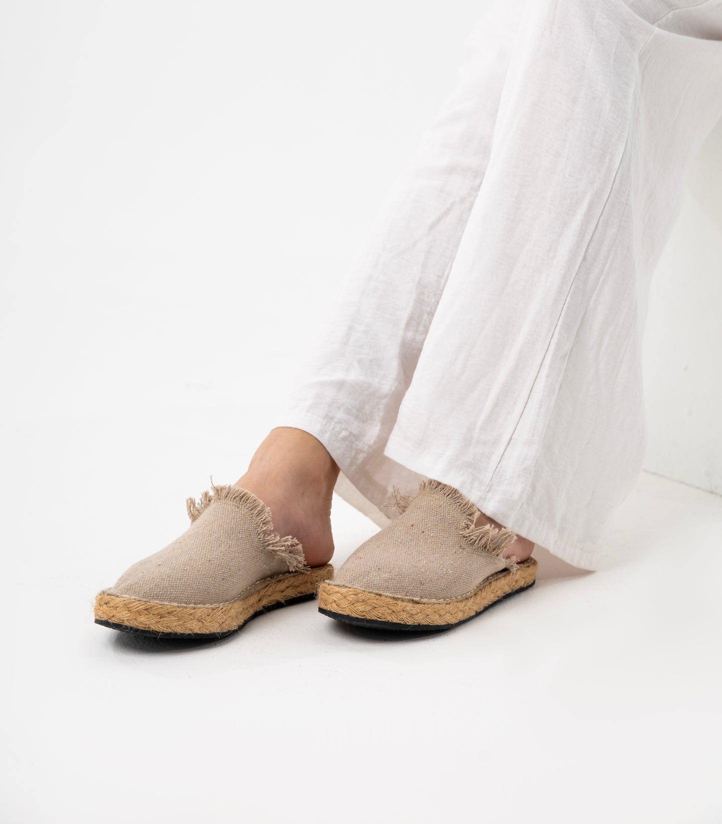 Espadrilles Mules - Dark Beige