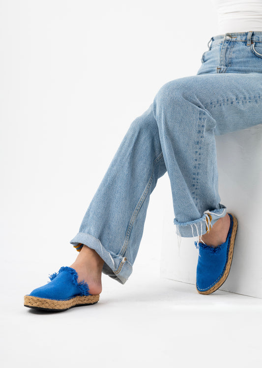 Espadrilles Mules - Blue