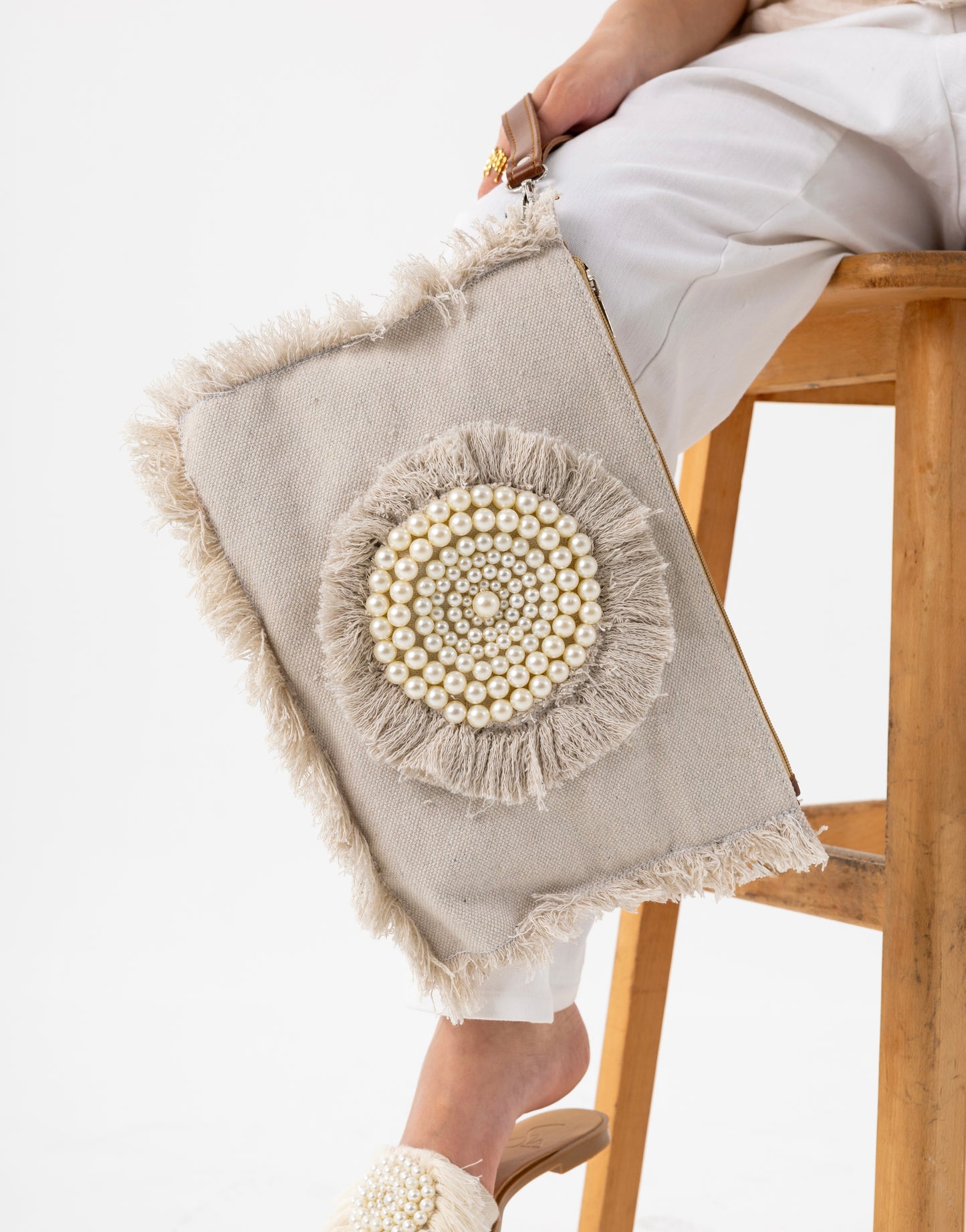 Pearly clutch - Off white